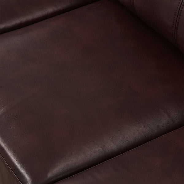 English Elm 59" Club Style Tufted Pu Leather Loveseat with Hidden Storage and Wide Padded Armrests Burgundy W1097S00244