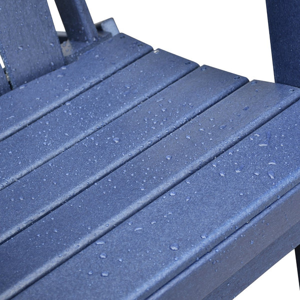 English Elm Folding Outdoor Hdpe Adirondack Chair Weather Resistant Patio Fire Pit Seat W2749P185897