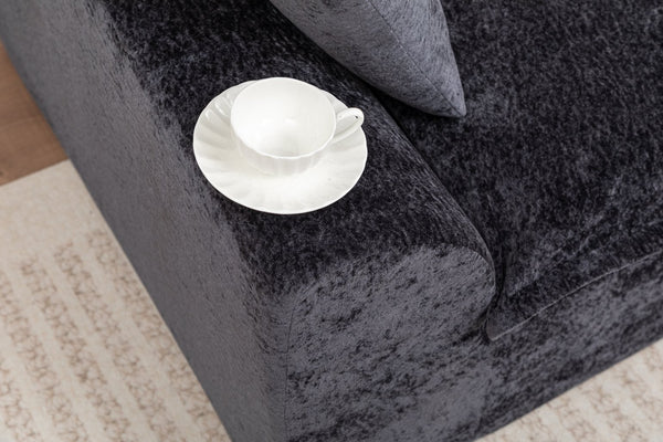 English Elm 103" Cloud Sectional Couch – L-Shape Chaise, Modern Boneless Modular Sofa For Cozy Living Spaces W1170S00041