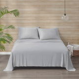 Beautyrest Tencel Polyester Blend Casual Sheet Set BR20-3906 Grey