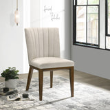 English Elm Ashcroft Furniture - Elmwood Beige Fabric Dining Chair (Set Of 2)