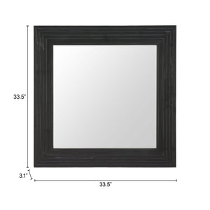 Zuo Modern Kare Mirror Black - Premium Fir Wood & Glass, Modern Design For Hospitality & Stylish Spaces Black Fir Wood,Glass 110720-zuo-modern