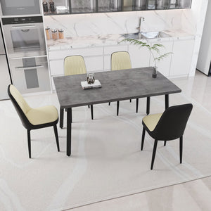 English Elm 55.12-70.87" Expandable Dining Table Set With 4 Padded Chairs - Modern Comfort For 4-6 People! W2189S00393