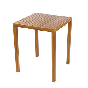 English Elm Christopher Knight Home® - Outdoor Acacia Wood Bar Table with Slatted Top and Tapered Legs, Weather-Resistant Hardwood Design Teak 43 L x 35.5 W x 7 H N776P285371T