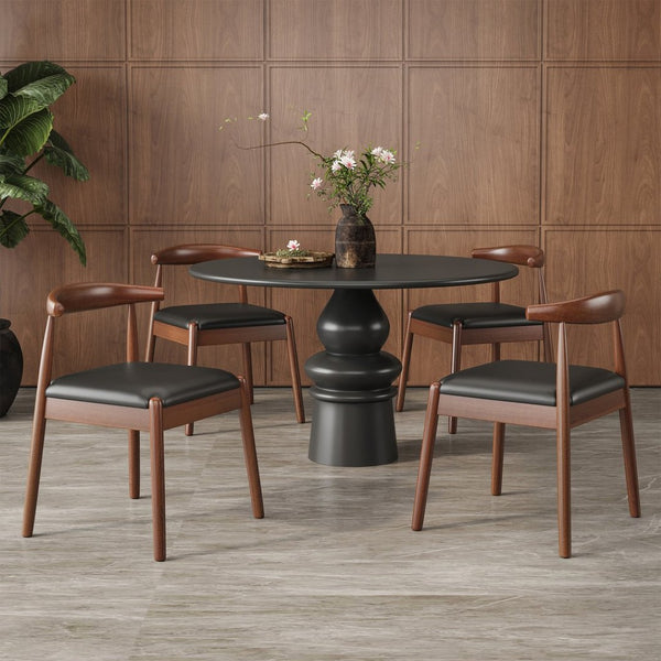 English Elm Weave Dining Chairs Set Of 2 - Mid-Century Modern Oak Frame With Handwoven Seat For Stylish Dining T3623P371954-GIGA