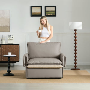 English Elm Modern Oversized Armchair - Stylish Accent Chair With Dual-Sided Upholstery For Living Spaces W2997P294039