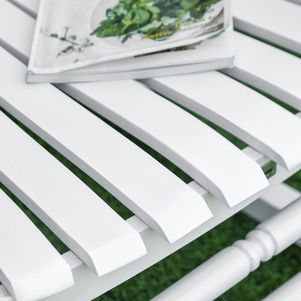 English Elm Outsunny Traditional High-Back Rocking Chair - Elegant Wooden Design For Indoor & Outdoor Comfort W2225P229389-GIGA