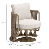 Uzel Accent Chair White 704009 Zuo Modern