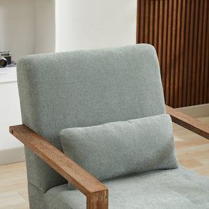 English Elm 29.13"w Boucle Swivel Accent Chair Open Back 360 Rotation Modern Lounge Seating Pale Green W3188P417949