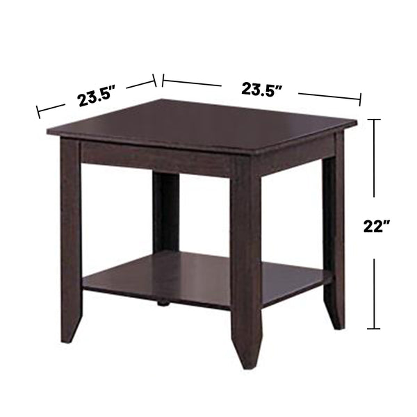 English Elm 3-Piece Contemporary Coffee Table Set In Cappuccino With Storage, Easy Assembly & Modern Design B016P370564