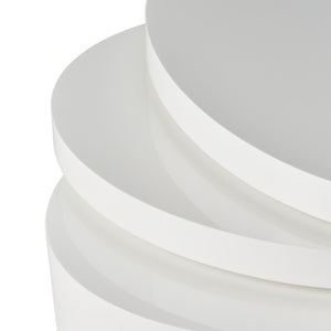 English Elm Christopher Knight Home® - MODERNESQUE Oval Rotating Coffee Table with 3-Tier Swivel Surfaces, Plywood Build, Sleek Modern Functionality Gloss White N758P245072W