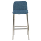 Christopher Knight Home® - Noble House - Sabiniano Blue Fabric Barstool (Set of 2)