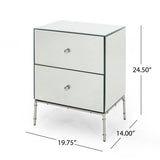 Christopher Knight Home® - Noble House - Crowley Modern Mirrored Two Drawer Cabinet