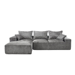 English Elm United We Win L-Shaped Chenille Sofa – Plush Comfort, Spacious Design, No Assembly Required, Modern Style W1568S00123-GIGA