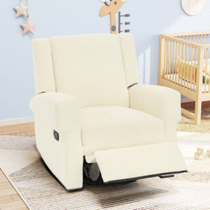 English Elm Manual Swivel Rocker Recliner Chair Plush Chenille Upholstery Nursery Living Room N763P363524K