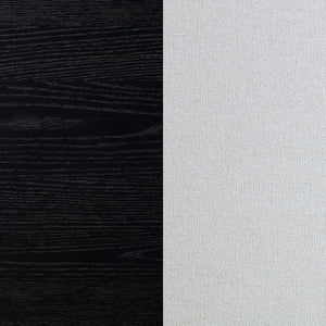 English Elm Mason Ivory & Black Wood Dining Side Chair Set of 2 — Distressed Black Frame, Bordered Ivory Upholstery, Plush Comfort B062P299891