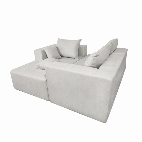 English Elm Combination Modular Linen Sectional Sofa with Memory Sponge Fill for Living Room Use W3064S00004