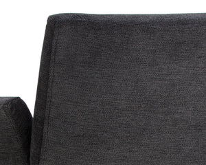 Sunpan Gesa Modern Barstool with Antique Brass Frame and Durable Performance Fabric for Elegant Dining Spaces Polo Club Kohl Grey