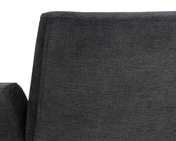 Sunpan Gesa Modern Barstool with Antique Brass Frame and Durable Performance Fabric for Elegant Dining Spaces Polo Club Kohl Grey