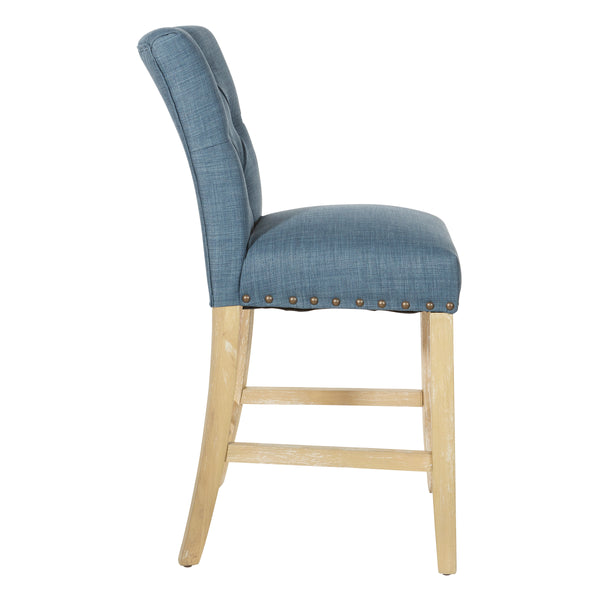 OSP Home Furnishings Preston 24" Counter Stool Milford Indigo