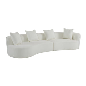 English Elm Christopher Knight Home® - 126"Curved 126" Curved Sectional Sofa - Oversized Beige Comfort With Modular Flexibility & Chic Style For Families N771P247830M_N771P247831M