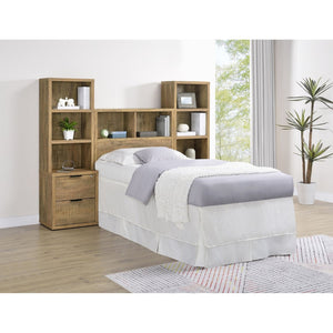 English Elm Geary Twin Bookcase Headboard Set with Open Cubbies and Usb Charging Nightstands B062S01701