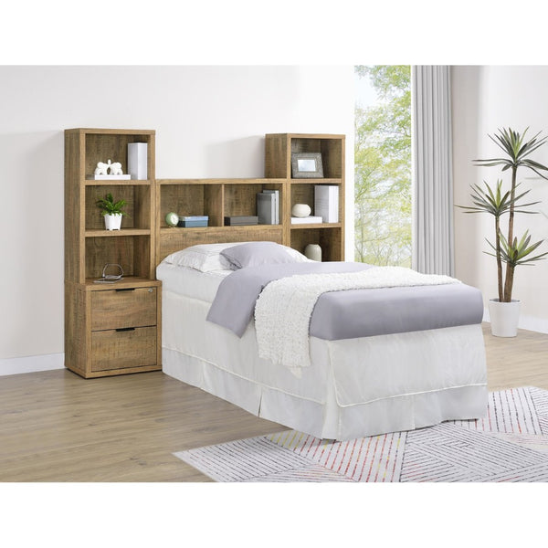 English Elm Geary Twin Bookcase Headboard Set with Open Cubbies and Usb Charging Nightstands B062S01701