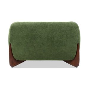 English Elm Jennifer Taylor Home - Alpine 44" Sherpa Arm Chair in Moss Green Teddy Fleece—Deep 24" Seat, Removable Cushion, Oak Legs B2719P280161