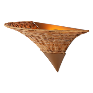 Zola Wall Sconce - Contemporary Natural Rattan & Wrought Iron Design in Khaki Finish for Elegant Spaces