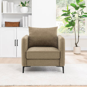OSP Home Furnishings Newhaven Contemporary Accent Chair with Black Metal Legs for Modern Living Spaces NWN-S125
