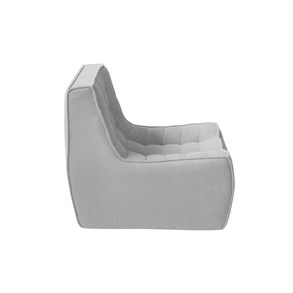 English Elm Caterpillar Classic Floor Sofa - Cozy Light Gray Chenille Single-Seater For Stylish Relaxation B341P321112