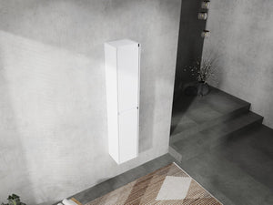 English Elm 12" Bathroom Side Cabinet - Sleek Wall-Mounted Design With Soft-Close Doors For Organized Storage W999S00278