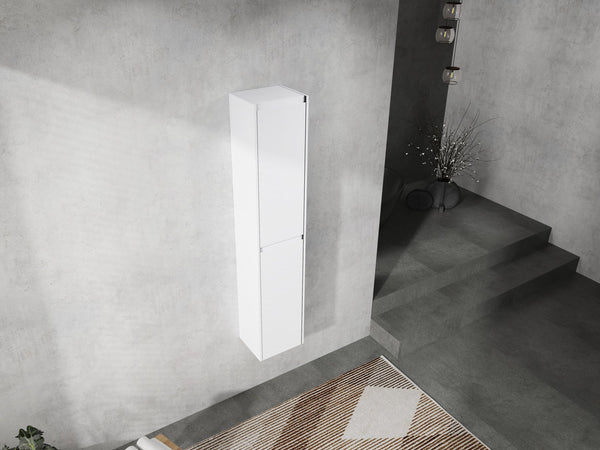 English Elm 12" Bathroom Side Cabinet - Sleek Wall-Mounted Design With Soft-Close Doors For Organized Storage W999S00278