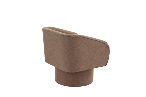 English Elm Classic Swivel Accent Chair with Linen-Like Upholstery, Modern Curved Design, Cozy Cushioning for Living Room Light Coffee 29 L x 20 W x 31 H B011P281855