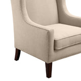 Madison Park Barton Modern/Contemporary Wing Chair FPF18-0078 Linen