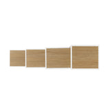 Minimalist Divider Bookshelf with Slats Coastal Oak, White VUO143TBWHCO Walker Edison