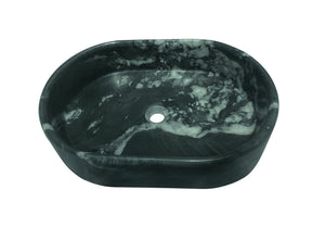 English Elm Green Natural Marble Vessel Sink - Polished Elegance For A Luxurious Bathroom Oasis, 23.6X15.7 Inches W1696P333275