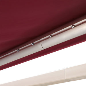 English Elm Outsunny 13' X 8' Retractable Awning - Stylish Uv-Resistant Sunshade For Decks & Patios, Wine Red W2225P174260-GIGA