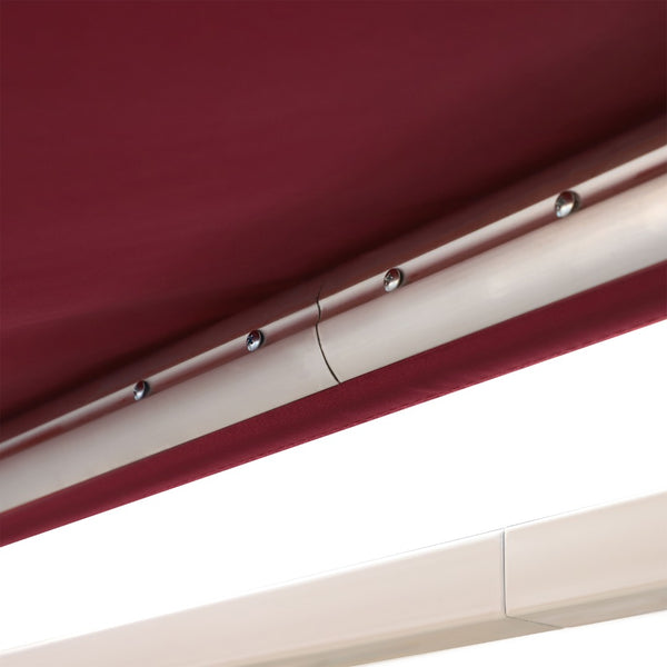 English Elm Outsunny 13' X 8' Retractable Awning - Stylish Uv-Resistant Sunshade For Decks & Patios, Wine Red W2225P174260-GIGA