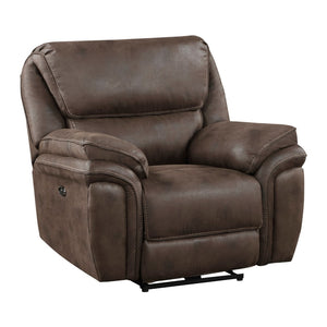 English Elm Plush Power Recliner with Usb Port Microfiber Upholstery and Solid Wood Frame Support B011P229987