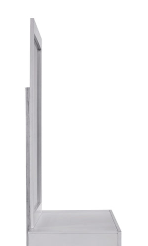 English Elm Moreland Sparkling White Laminate Wall Mirror with Low Distortion Glass for Bedroom B078P497907