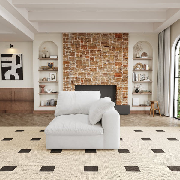 English Elm Large Modular Cloud Sofa - 6-Seat Stylish Down Sofa Bed For Modern Living Rooms & Apartments W2824S00023