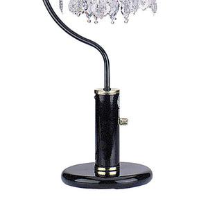 English Elm 27" Elegant Metal Table Lamp With Crystal Chandelier Accents For Sophisticated Home Decor Lighting B072116149