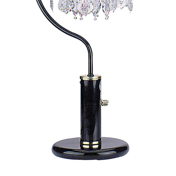 English Elm 27" Elegant Metal Table Lamp With Crystal Chandelier Accents For Sophisticated Home Decor Lighting B072116149