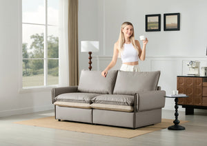 English Elm Modern Oversized Armchair - Stylish Accent Chair With Dual-Sided Upholstery For Living Spaces W2997P294039