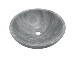 English Elm Carrara Gray Marble Vessel Sink – Semi-Polished Natural Stone Elegance For Luxurious Bathrooms W1696P333278