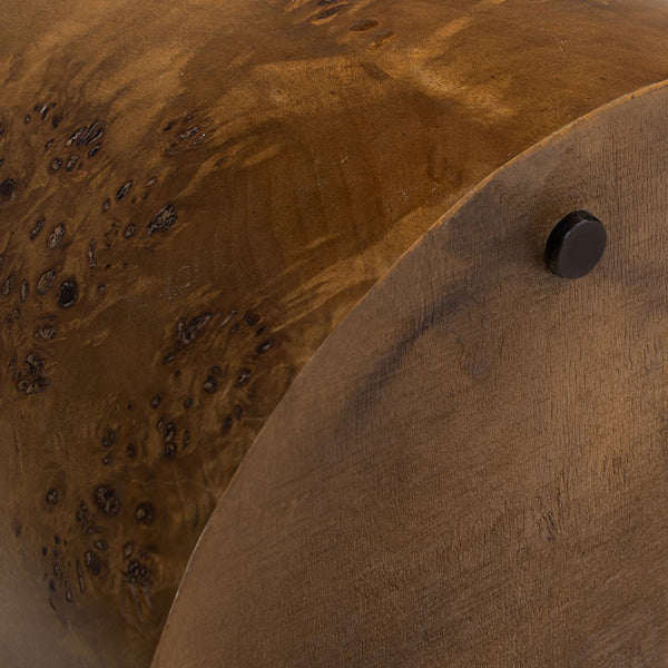 English Elm Jennifer Taylor Home - Nebula 29.5" Burl Accent Pillar Side Table – Unique Walnut Wood Design For Elegant Home Décor B2719P292911