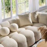 English Elm Ashcroft Furniture - Alana Tufted Ivory Boucle Sofa