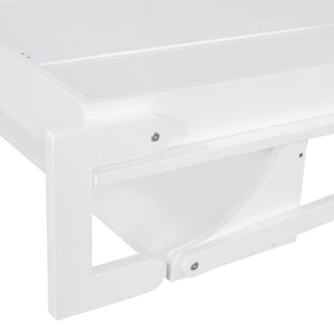 English Elm Full Size Murphy Wall Bed with Wardrobe Drawers Shelving for Studio Apartments LP000383AAK
