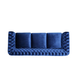 Christopher Knight Home® - Noble House - - Classic 3-Seater Velvet Sofa In Navy Blue, Offering Timeless Elegance And Luxurious Comfort For Your Living Space, Featuring Plush Upholstery For Ultimate Relaxation And Stylish Entertaining